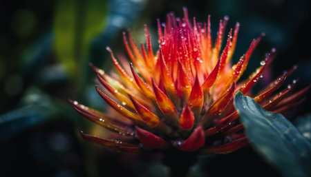 Vibrant tropical flower, close up, beauty in nature generated by artificial intelligenceの素材