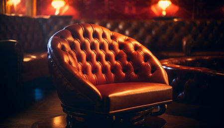 Luxury armchair and sofa, comfortable seating arrangement generated by artificial intelligenceの素材