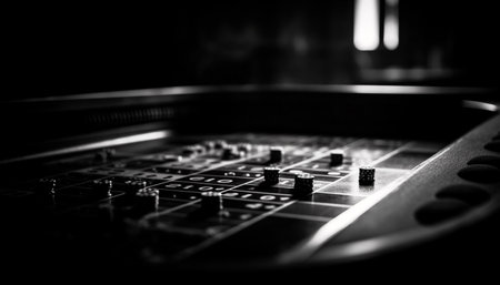 Electric mixer knob controls sound at nightclub stage generated by artificial intelligenceの素材