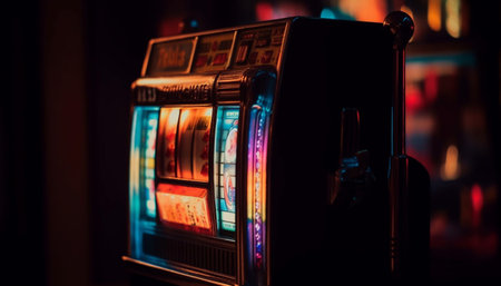 Playing roulette wheel at luxury casino club generated by artificial intelligenceの素材