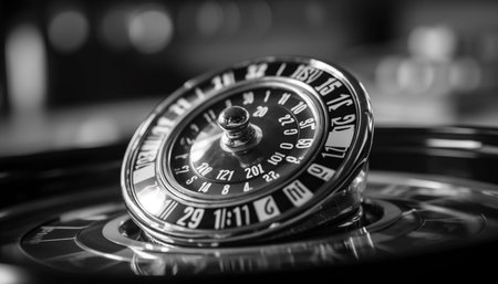 Wealthy success at casino roulette wheel table generated by artificial intelligenceの素材