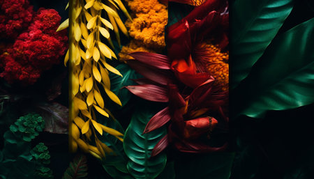 Freshness and beauty in nature bouquet generated by artificial intelligenceの素材