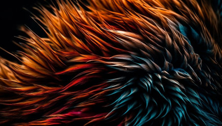 Vibrant animal markings, sharp feather pattern elegance generated by artificial intelligenceの素材