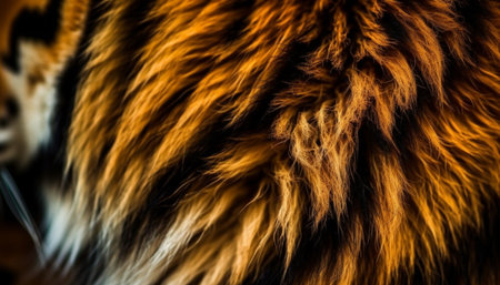 Fluffy mink fur coat, elegance in nature generated by artificial intelligenceの素材