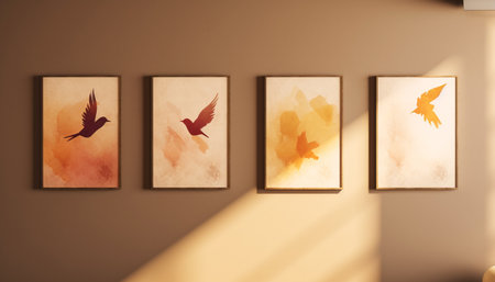 Flying feather symbolizes freedom in nature beauty generated by artificial intelligenceの素材