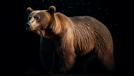 Endangered panda walking in snowy arctic environment generated by artificial intelligenceの素材