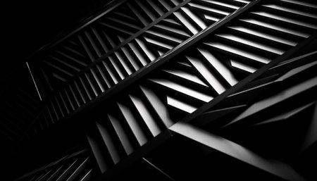 Geometric shapes and stripes create modern elegance generated by artificial intelligenceの素材