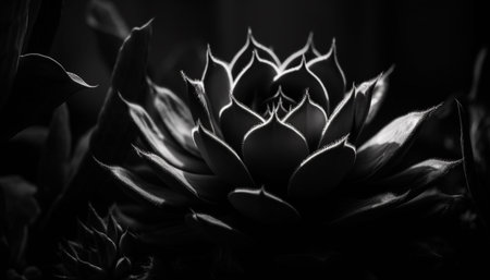 Organic elegance in a single floral pattern generated by artificial intelligenceの素材