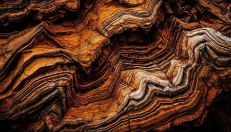 Abstract spiral shell, natural pattern in multi colored rock generated by artificial intelligenceの素材