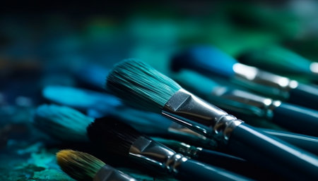Make up artist collection shadows, mascara, eyeliner generated by artificial intelligenceの素材