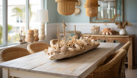 Rustic homemade meal on wooden table indoors generated by artificial intelligenceの素材