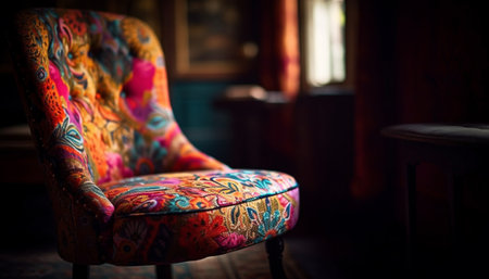 Comfortable armchair in elegant living room interior generated by artificial intelligenceの素材