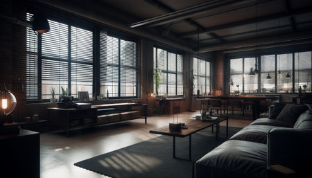 Luxury modern apartment with elegant home decor generated by artificial intelligenceの素材