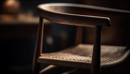 Comfortable leather armchair adds elegance to living room generated by artificial intelligenceの素材