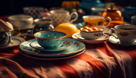 Rustic ceramics bring elegance to home interiors generated by artificial intelligenceの素材