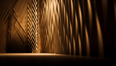 Glowing steel corridor with futuristic computer graphics generated by artificial intelligenceの素材