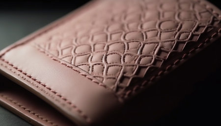 Luxury leather wallet with elegant animal pattern generated by artificial intelligenceの素材