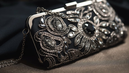 Shiny gold bracelet with gemstone decoration generated by artificial intelligenceの素材