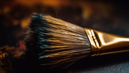 The artist beauty product collection included metallic bristle brushes generated by artificial intelligenceの素材