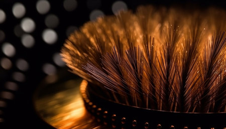 The burning flame illuminates the sharp metal work tool generated by artificial intelligenceの素材