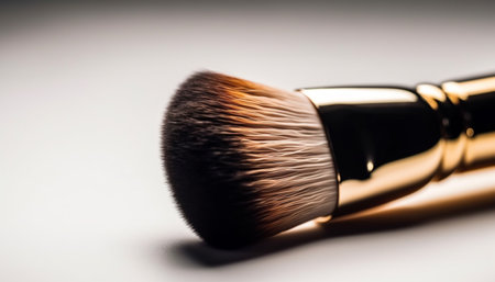 Shiny gold eyeshadow adds glamor to beauty product collection generated by artificial intelligenceの素材