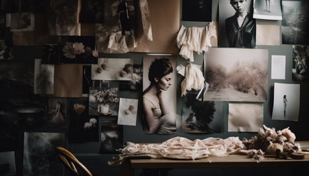 One person, a young adult, standing in a modern workshop generated by artificial intelligenceの素材