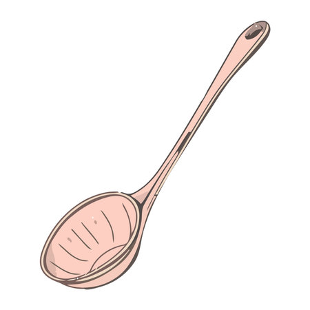 Wooden ladle for gourmet soupのイラスト素材