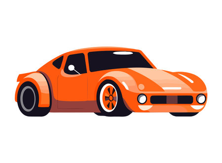 Shiny sports car in modern styleのイラスト素材