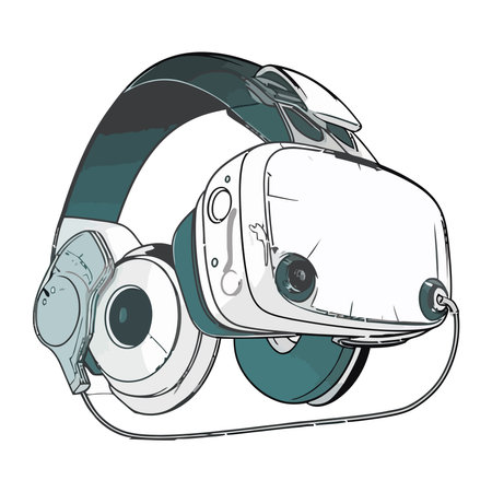 VR headset gameのイラスト素材