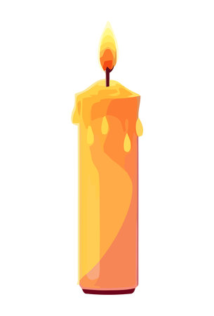 Glowing light candleのイラスト素材