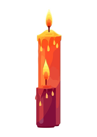 Candlelight glowing, igniting romance and spiritualityのイラスト素材