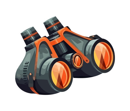 modern technology binoculars iconのイラスト素材