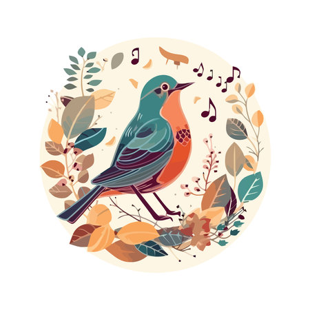 vector illustration of a flying birdのイラスト素材
