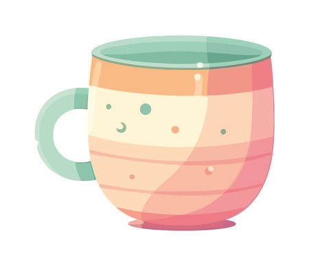 mug with cappuccino designのイラスト素材