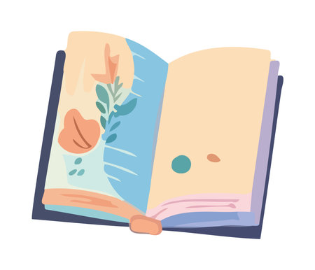 Learning from literature, studying science bookのイラスト素材