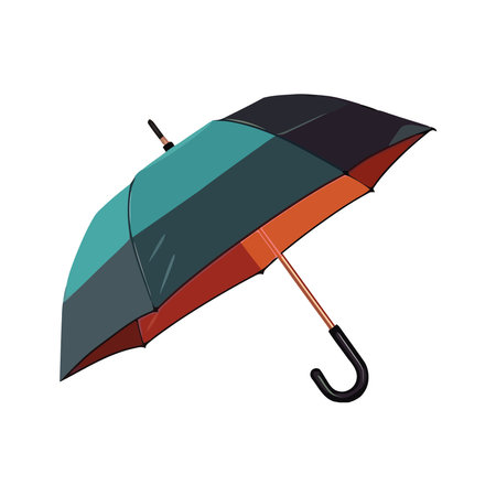 Rainy day safety with Umbrellaのイラスト素材