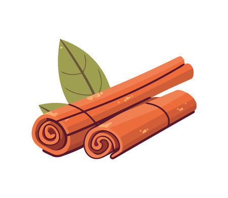 Fresh organic cinnamon for cookingのイラスト素材