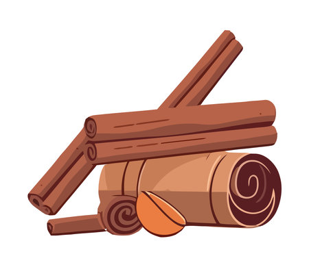 organic cinnamon seasoningのイラスト素材