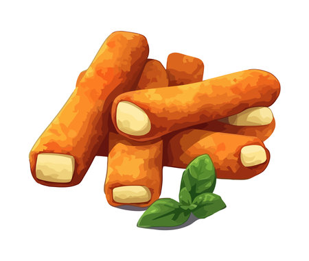 Breaded cheese sticksのイラスト素材