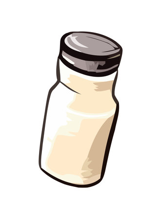 Transparent crystal glass bottleのイラスト素材