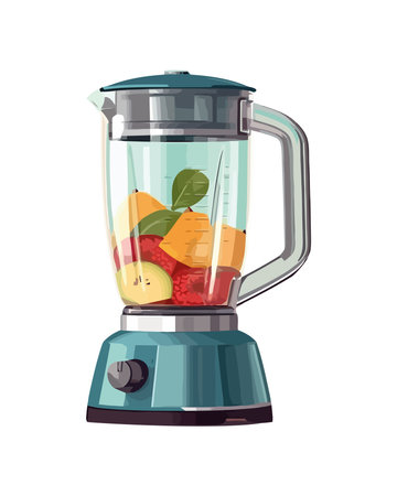 Fresh fruit blended into a healthy drinkのイラスト素材