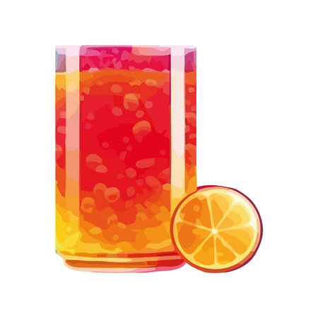 Fresh citrus cocktail and lime sliceのイラスト素材