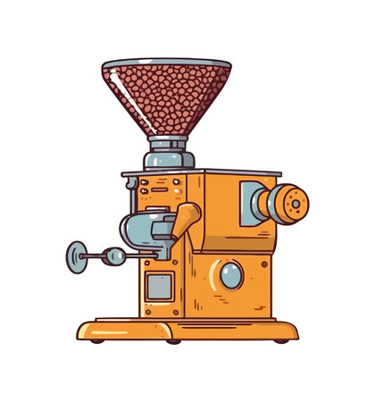 dry coffee grinderのイラスト素材