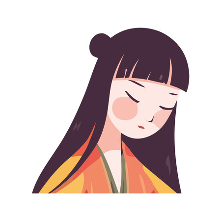 Beautiful young asian womanのイラスト素材