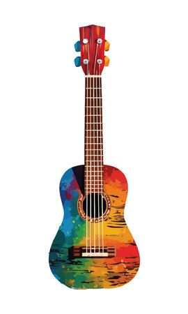 Acoustic guitar abstract styleのイラスト素材