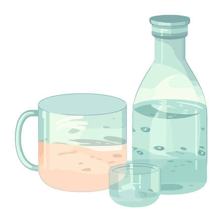 Vector illustration of a milk bottle designのイラスト素材