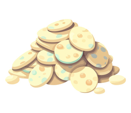 stack of sweet cookiesのイラスト素材