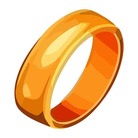 Shiny gold ring symbolizes wealth and successのイラスト素材