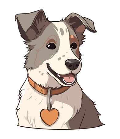 Purebred terrier, tongue outのイラスト素材