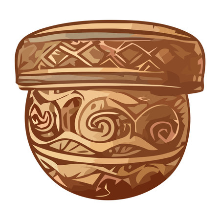 Antique pottery, ancient vase ornate designのイラスト素材